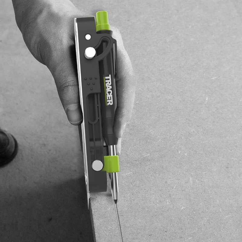 Tracer ProScribe Tool with Deep Hole Pencil, 6X Replacement Lead Holster and Carry Case (Multi-Function Scribe Tool) - Image 4